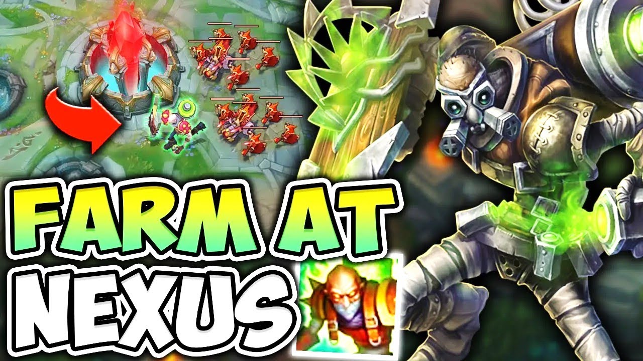 SINGED BUT I FARM INSIDE THE ENEMY'S BASE AT 9 MINUTES! (DOUBLE BASE PROXY)