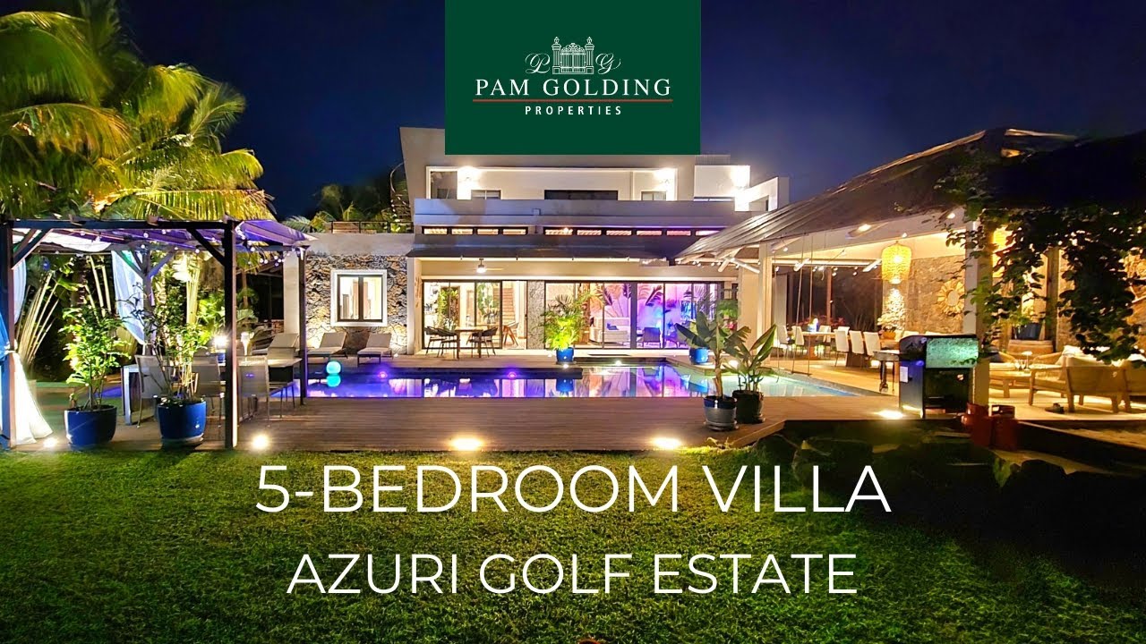 Azuri Mauritius | 5-Bedroom Golf-Facing Villa for Sale on a Top Coastal Estate