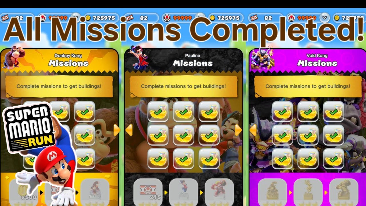 All Missions Completed! | Donkey Kong Bananza Event - Super Mario Run