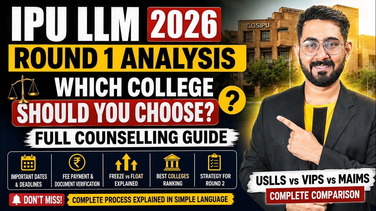 IPU LLM 2026 Round 1 Analysis | Which College Should You Choose?| CLAT PG 2027 | CLAT LLM 2027
