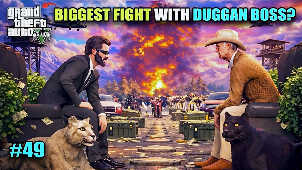 MICHAEL BIGGEST MEETING WITH DUGGAN BOSS AND SECURITIES - GTA 5 GAMEPLAY