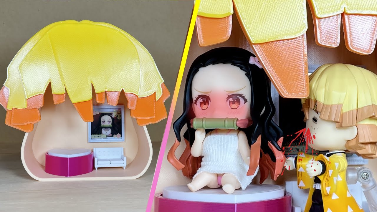 善逸くんの家を作ったら・・・!?【鬼滅の刃】【3Dプリンターでねんどろいどアレンジ】【コマ撮り】【ねんどろいど】