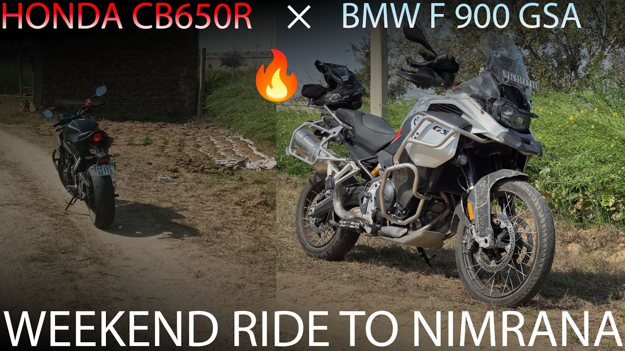 WEEKEND RIDE TO NIMRANA | BMW F 900 GSA × HONDA CB650R 🔥| VLOG 7 2026