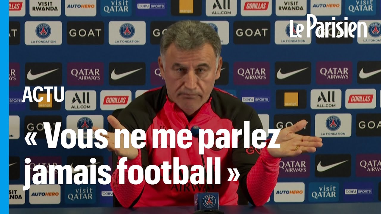 &laquo;&nbsp;Vous ne me parlez jamais football&nbsp;&raquo;, s'agace Galtier avant PSG-OM