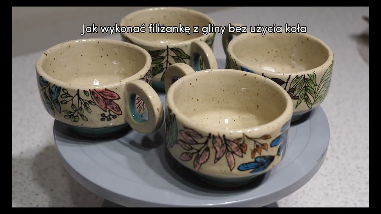 Filiżanka z plastra gliny, bez koła / Hand built ceramic cup