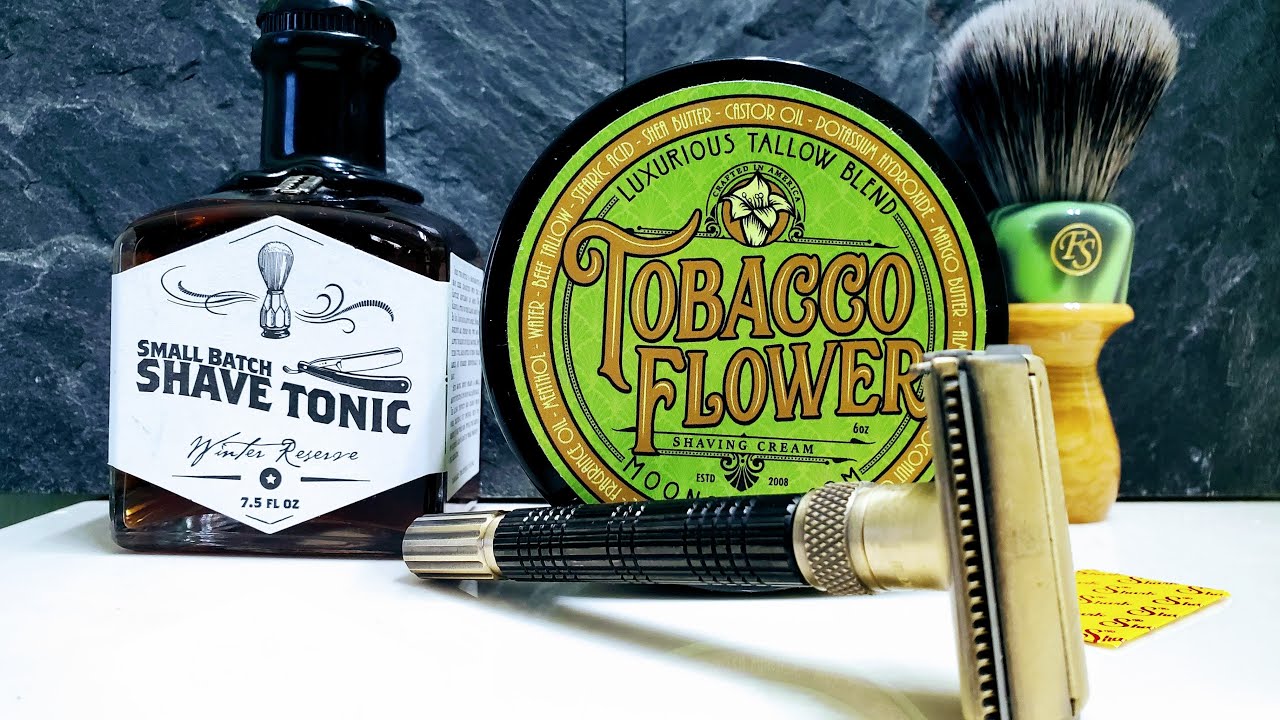 Valentine's Day Shave with Moonsoaps Tobacco Flower and Viking Crusader Razor