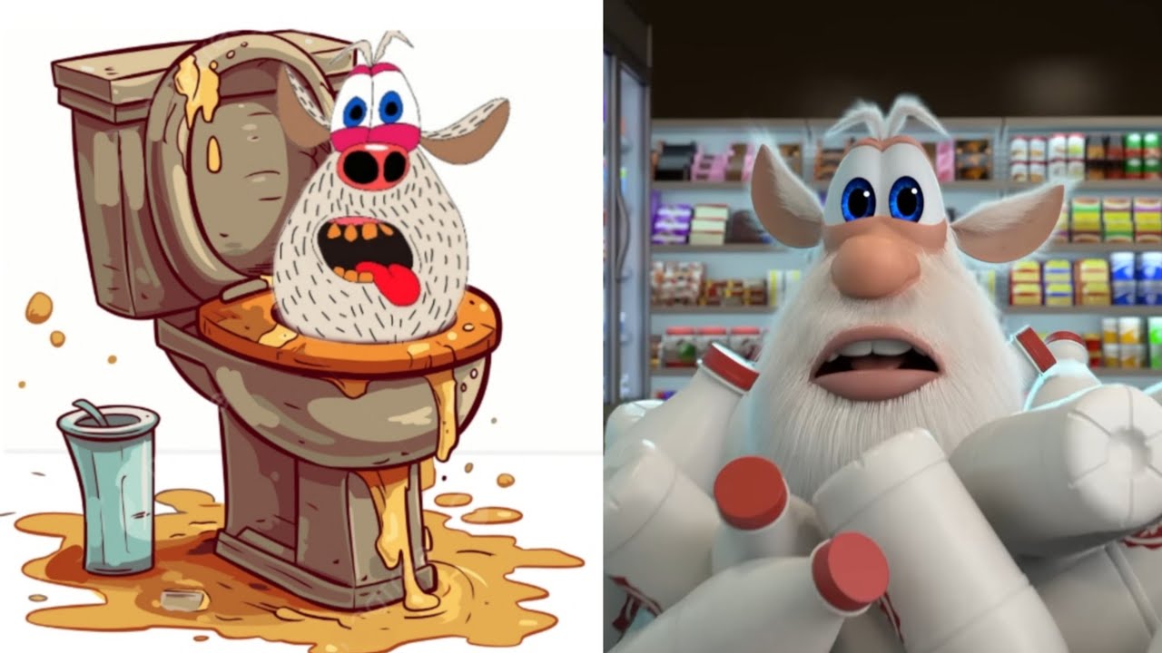 Laugh with Booba Bubble Gum - SuperMarket Funny Drawing Meme 🤣 | Funny Compilation Cartoon Video