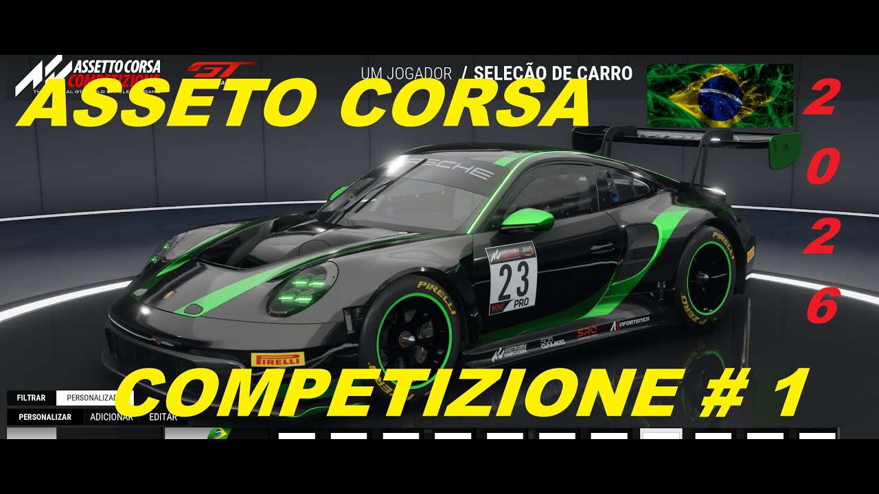 ASSETO CORSA  COMPETIZIONE - SUBINDO SR - Volante G29 - Pedais SIMJACK 2026