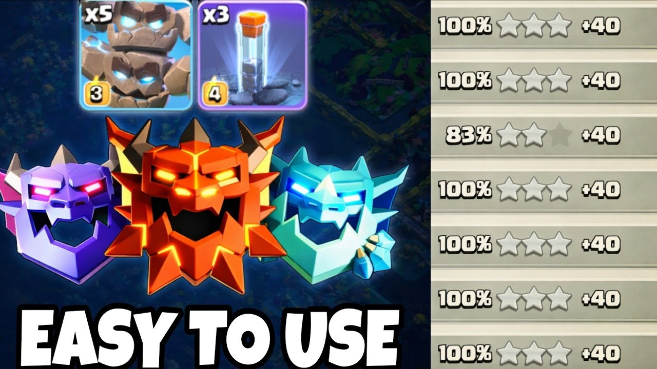 Metro golem Easy Attack In Legend League TH18 | Easy 3 Star Strategy 🔥 | Clash of Clans