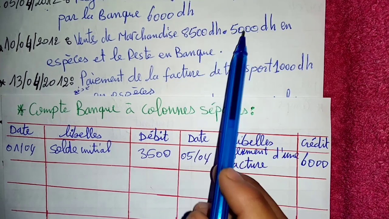 Séance 5:le compte à colonnes séparées S1