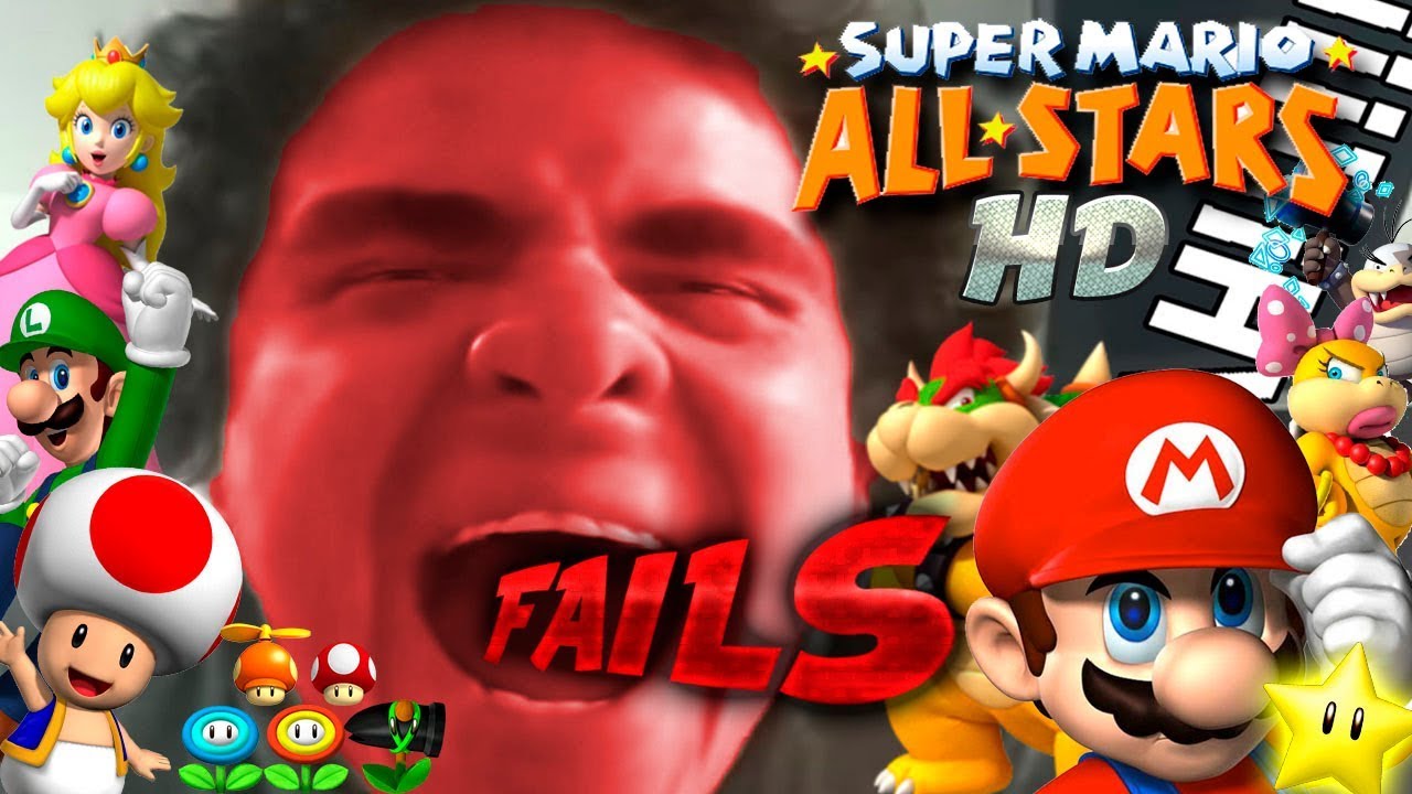 Recopilacion Todos Los Fails y Videos Graciosos de New Super Mario Bros All Stars HD. By. Diepiify