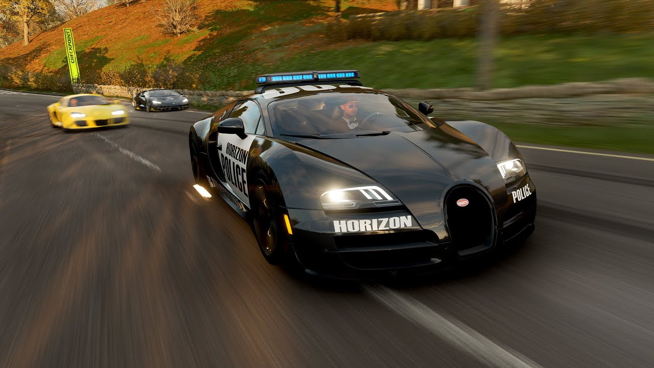 Forza Horizon 4 -BUGATTI VEYRON SUPER SPORT POLICE CAR | Goliath Race Super car Game Play