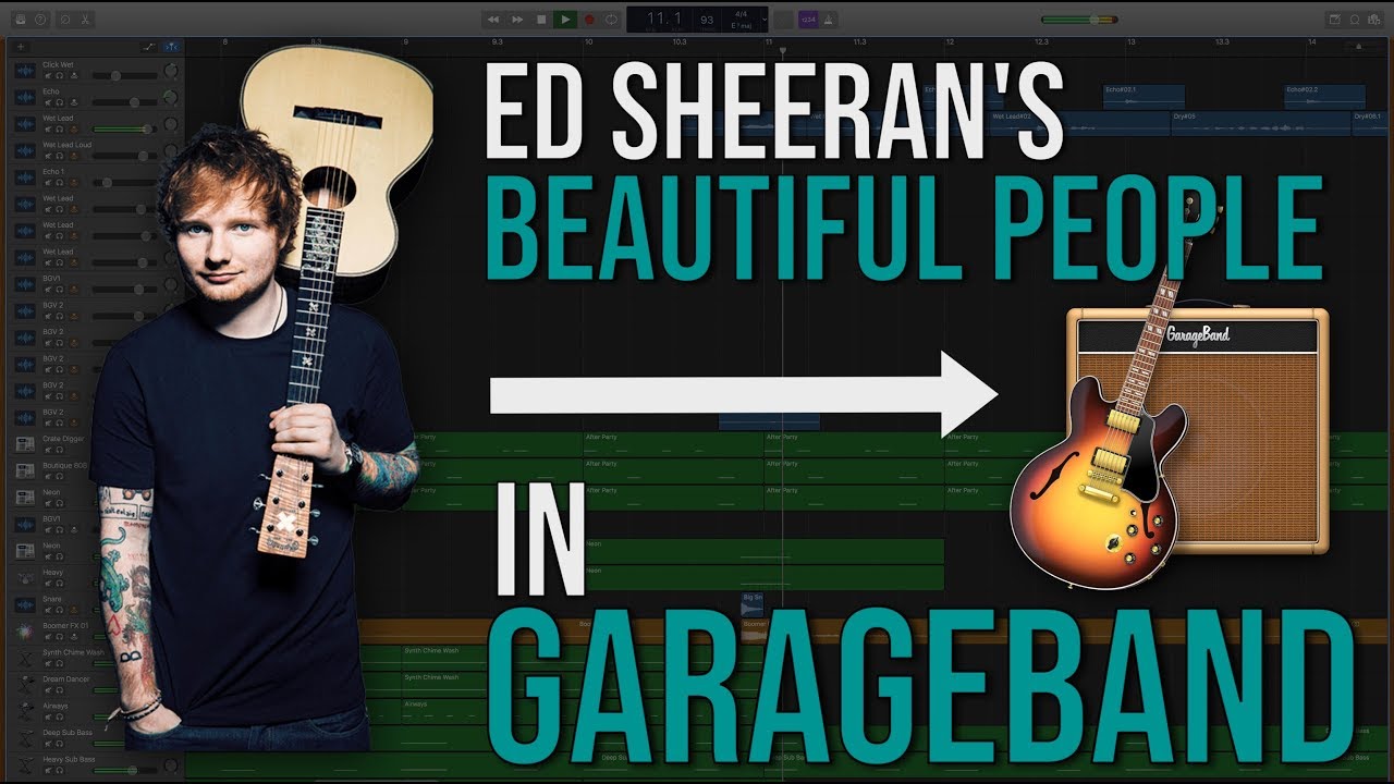 Remaking Ed Sheeran's Beautiful People In GarageBand! [GarageBand Tutorial]