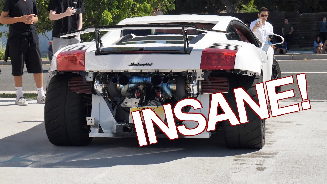 STRAIGHT PIPED TWIN TURBO GALLARDO REVS!