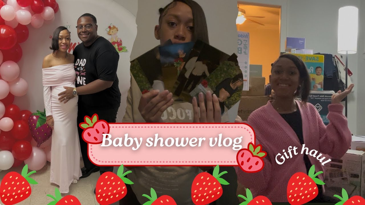 Baby shower vlog🍓| preparing for baby shower + gift haul & life updates 