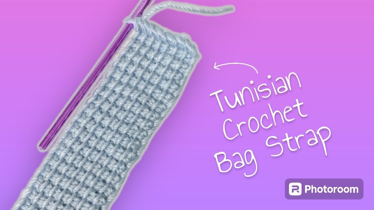 HOW to CROCHET Bag Strap | Tunisian Crochet Strap | How to Crochet Bag strap that doesn't stretch