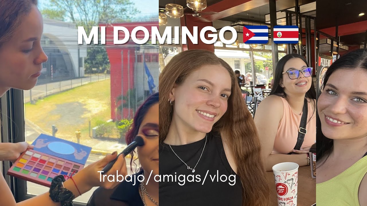 Salí a trabajar maquillando y terminé en una tarde de chicas 🍕🛍️ | Vlog