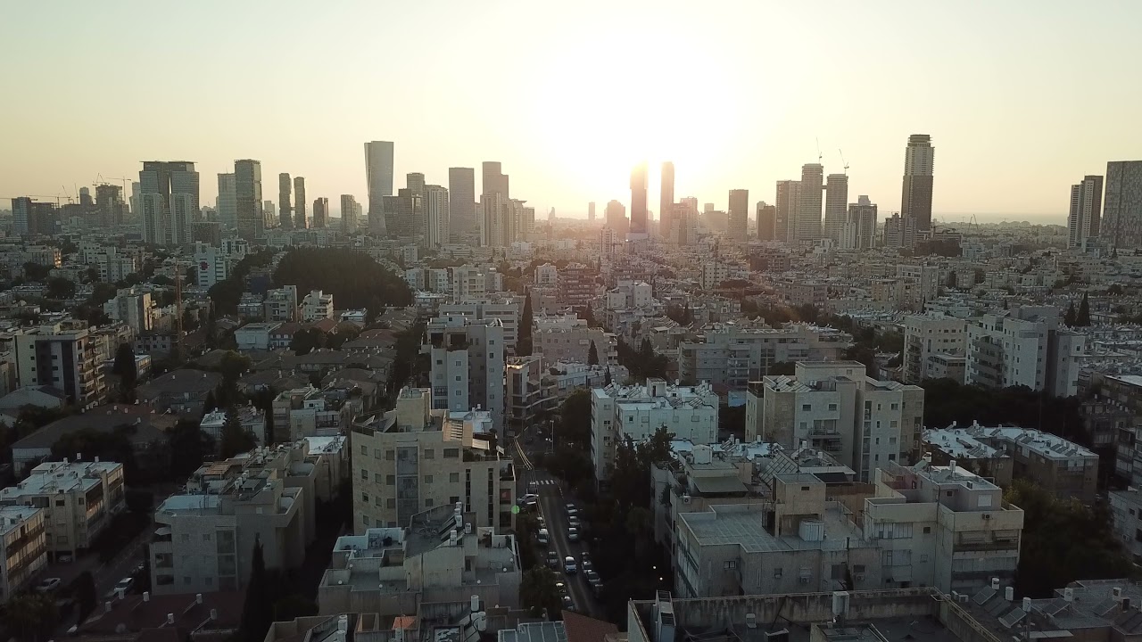 Givatayim / Mediterranean Sea - Israel - Raw Drone Flight