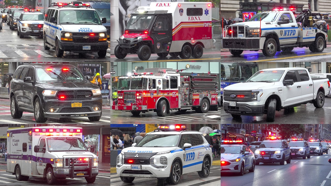 [EINSATZFAHRTEN WÄHREND DEMONSTRATION!] - Feuerwehr, Rettungsdienst & Polizei | New York City | -