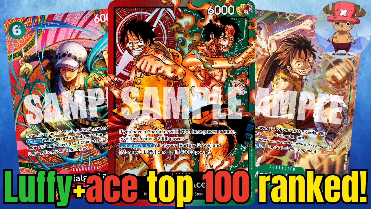 Top 100 RG Luffy+Ace ranked game play (OP16/ST30)