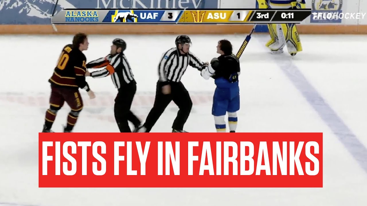 Arizona State vs. Alaska: Chaotic Finish Includes Multiple Goals, Rare College Hockey Fight