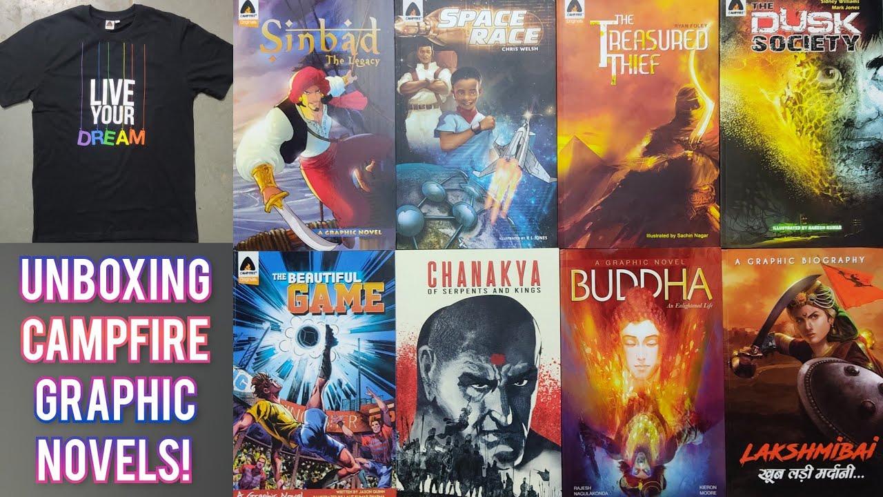 Unboxing CAMPFIRE GRAPHIC NOVELS | Received a cool T-shirt as well | Check it out!
