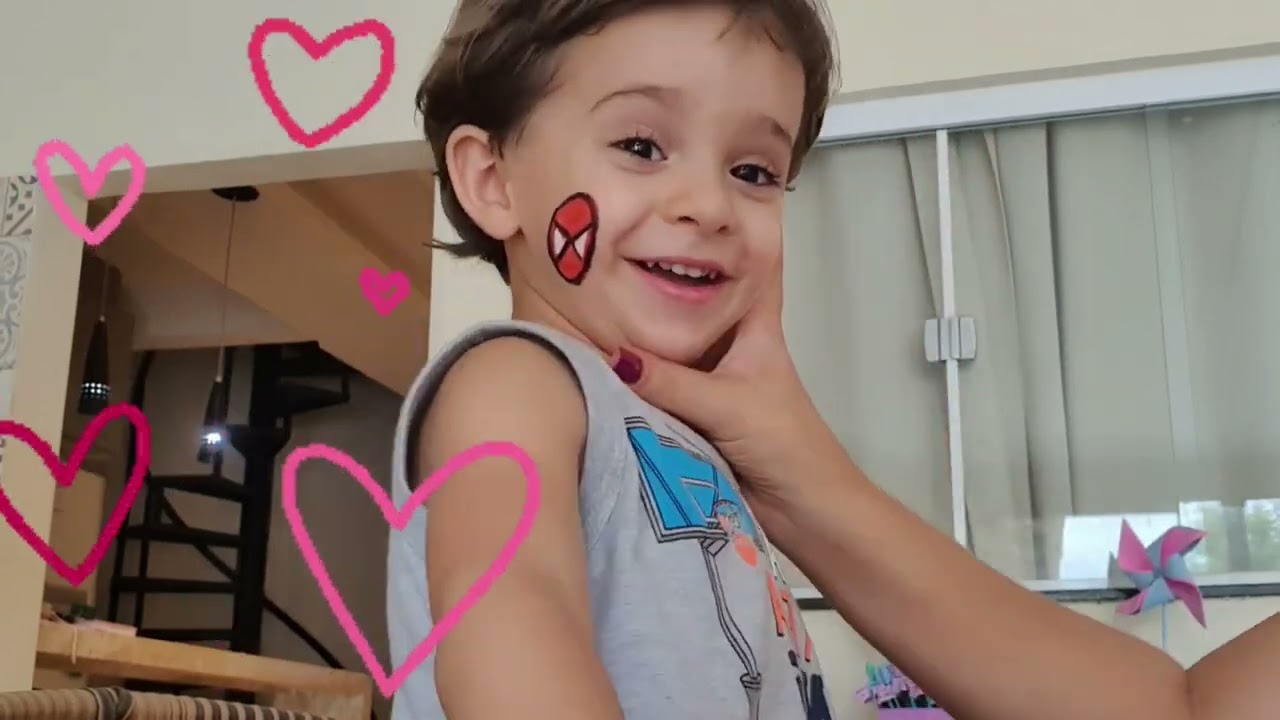 Pintura de rosto infantil #homemaranha