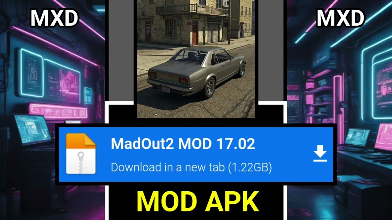 MadOut 2 MOD APK Unlimited Money/Mod Menu/Unlock all cars Version 17.02