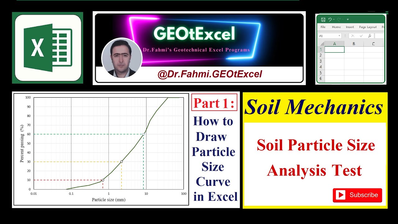 How can soil particle size be graphically represented in Microsoft Excel? GEOtExcel, #soilmechanics