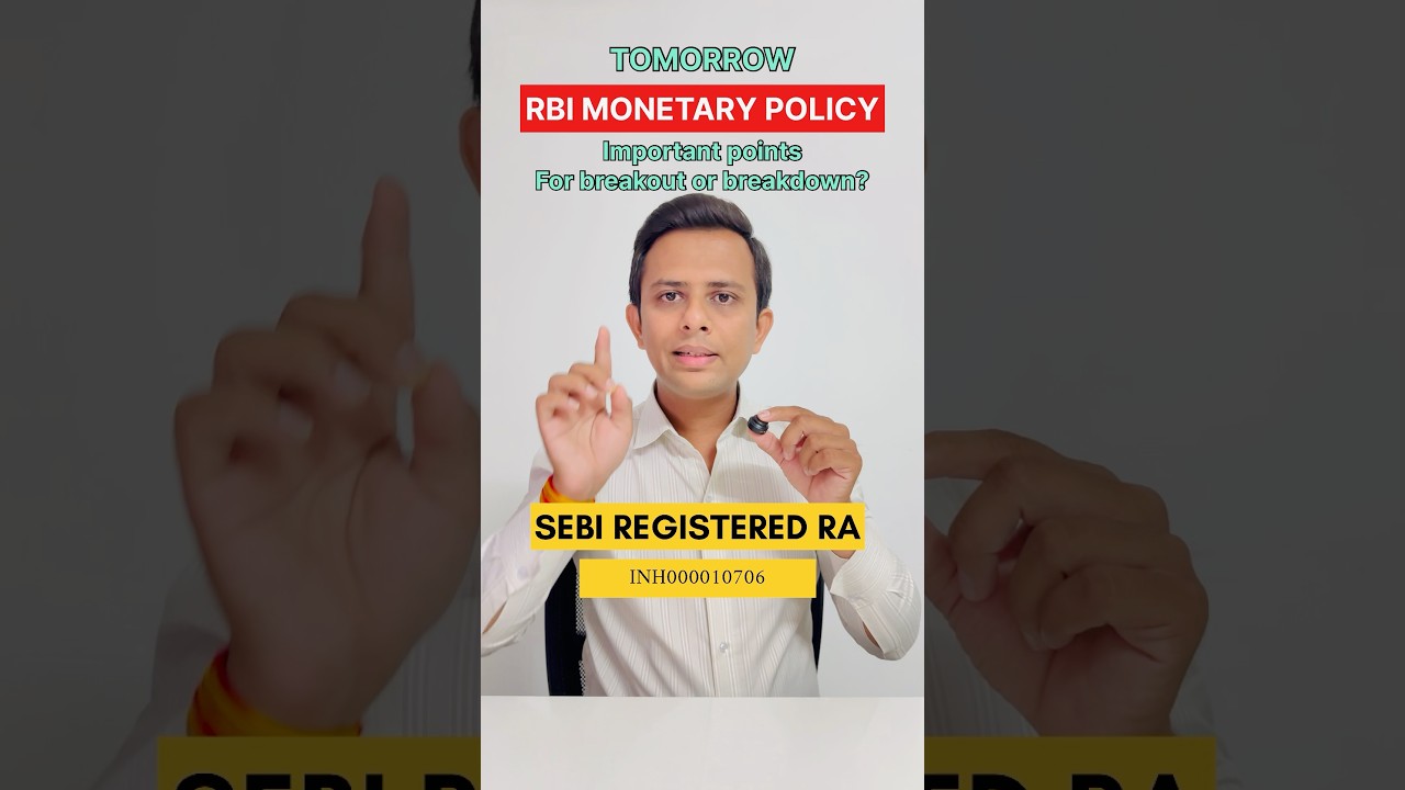 Tomorrow RBI Monetary Policy: NIFTY Breakout or Breakdown? Important Levels to Watch 📈