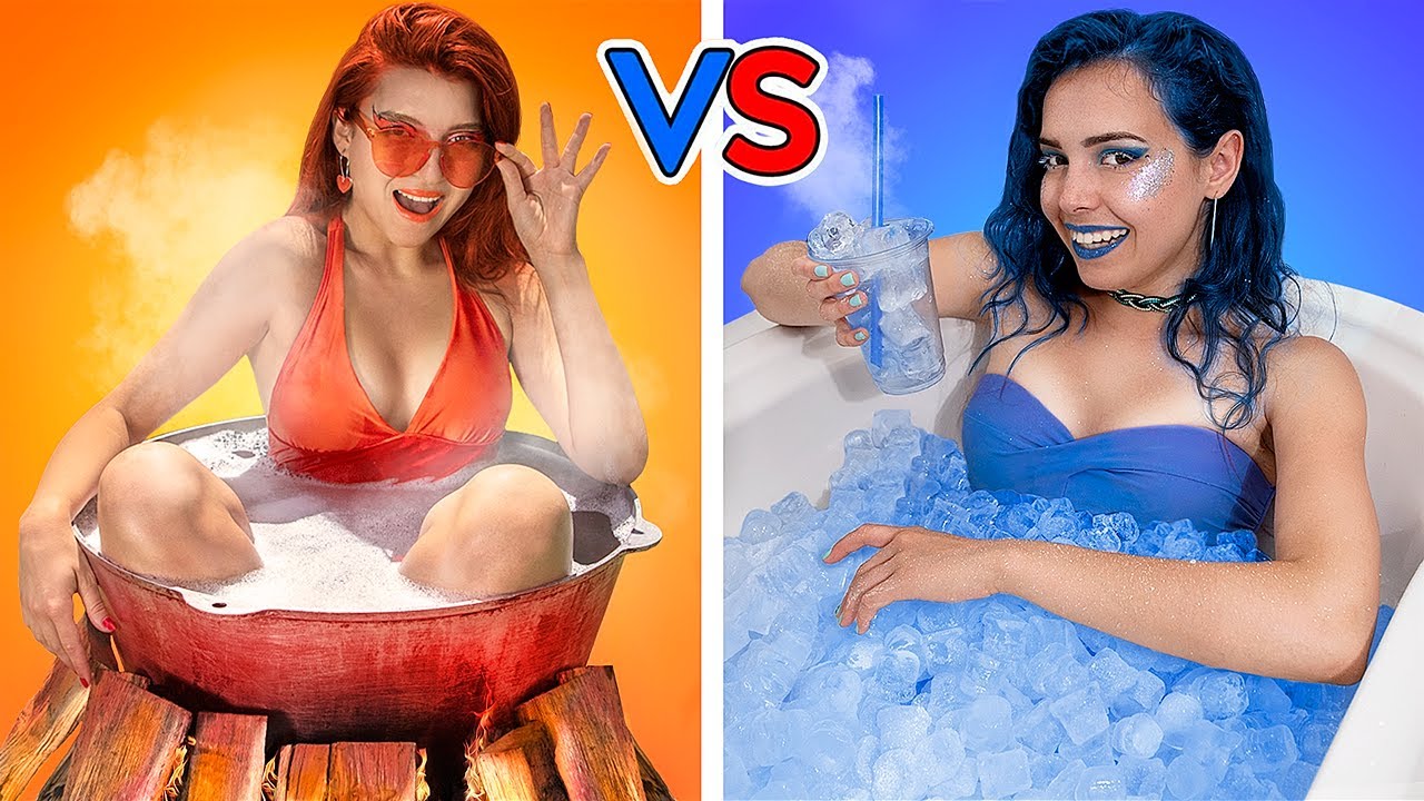 Hot vs. Cold Challenge / Girl on Fire vs. Icy Girl