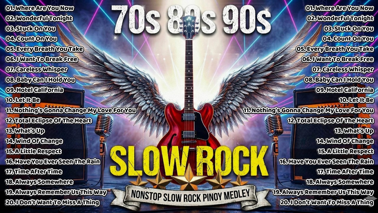 Nonstop Slow Rock Love Songs 💝 Scorpions, Aerosmith, Led Zeppelin, The Eagles, Bon Jovi 🤘