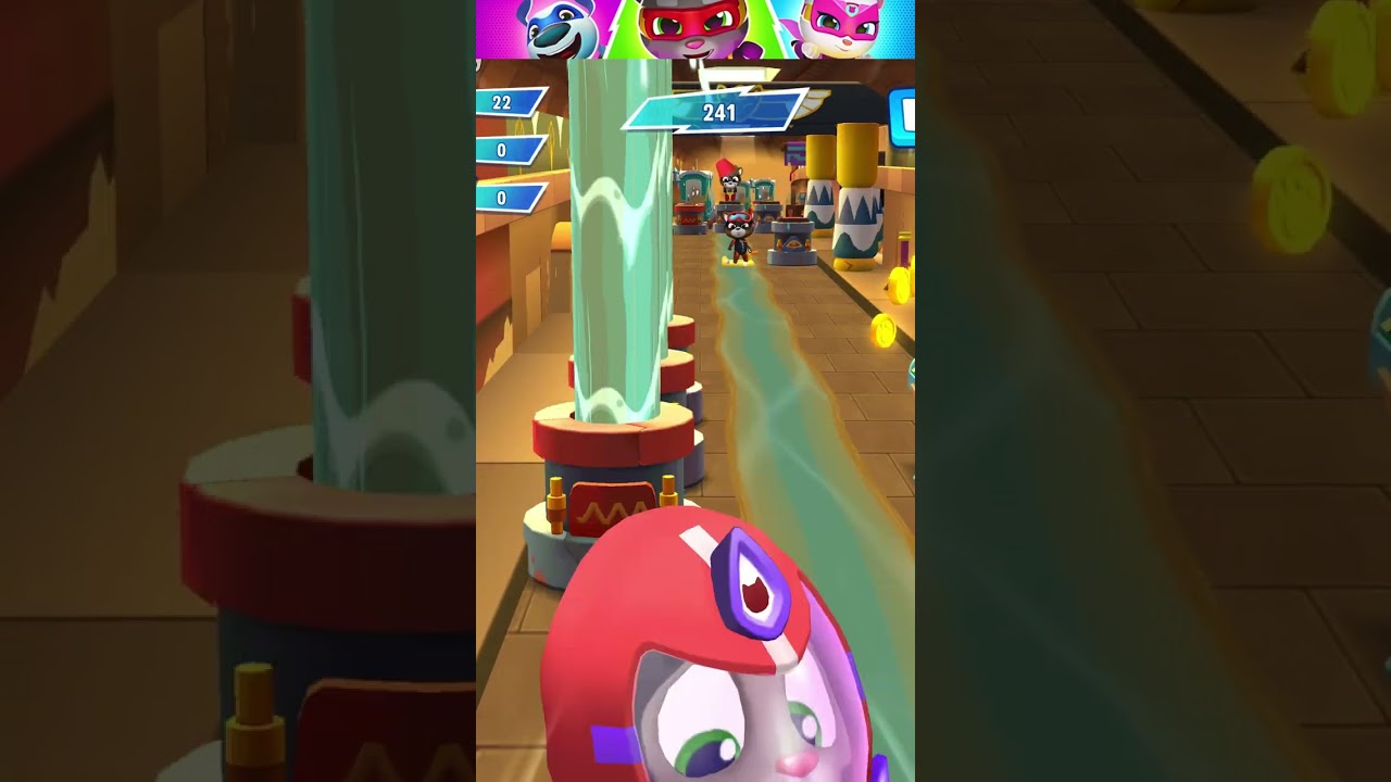 Talking Tom Hero Dash NEW Tom Outfit - Tiger Ginger - Blue Wave Angela Funny Fails & Falls Moments