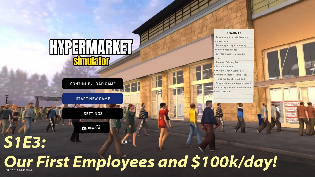 Hypermarket Simulator - S1E3:Our First Employees and $100k/day!