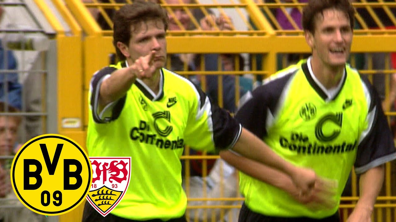 BVB scores four goals outnumbered! | BVB - VfB Stuttgart 6:3 | Season 1995/96 | BVB-Throwback