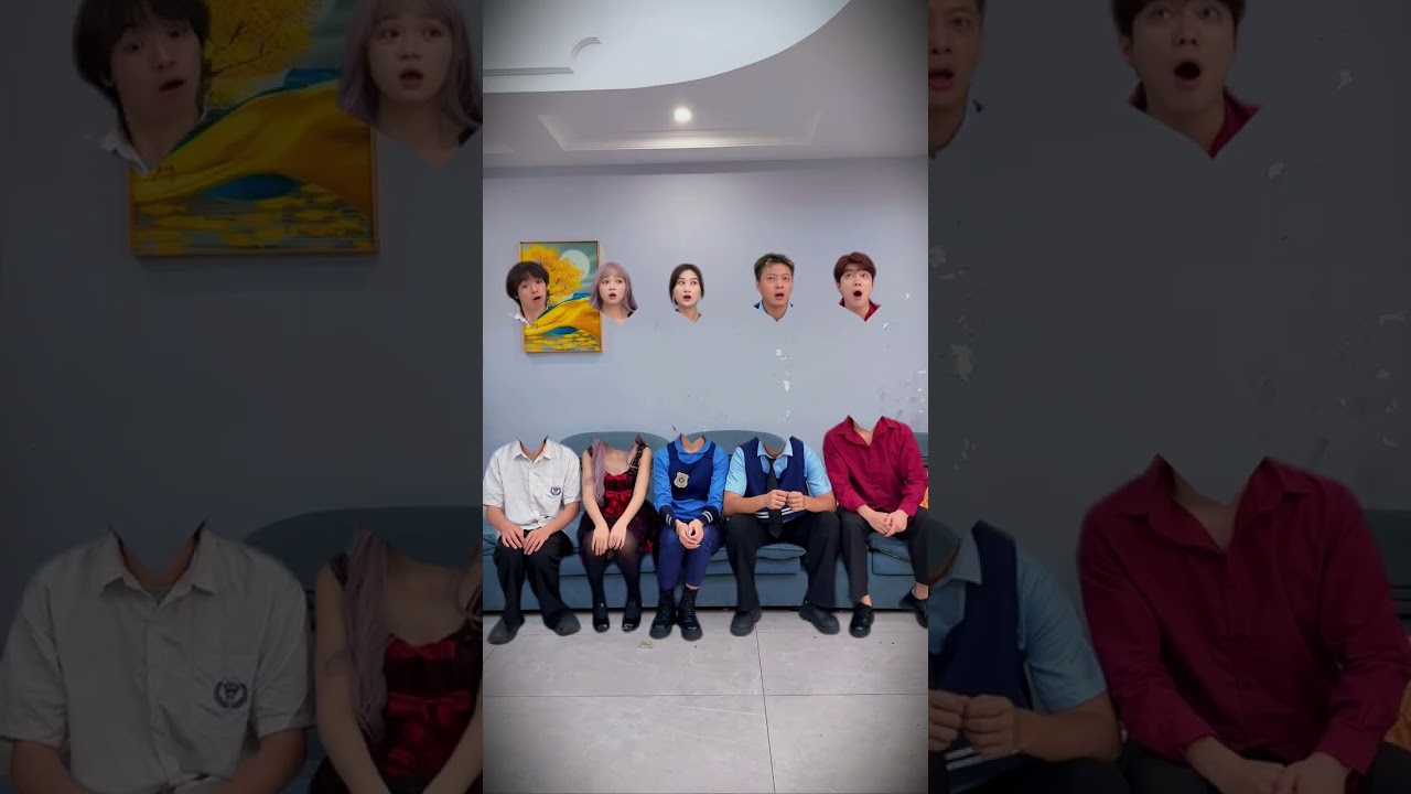 The heads of five people switched positions#Short #Officer Rabbit #angel