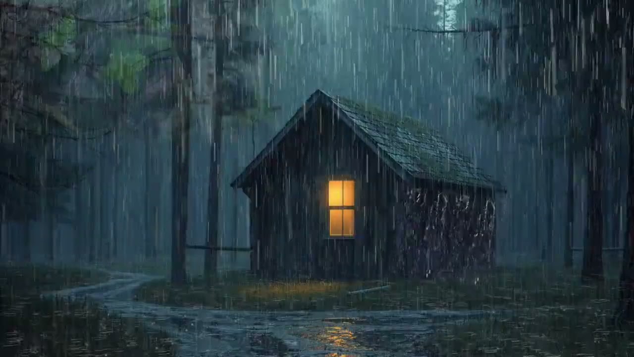 Goodbye Insomnia With Heavy Rain Sound | Very Heavy Rain for SLEEP - Reduce Stress, Relax, ASMR