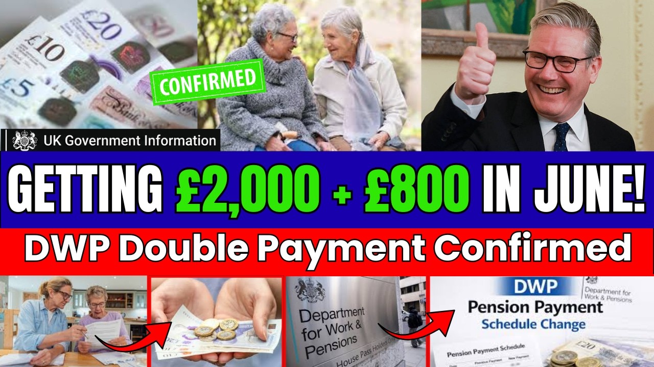 🚨 Двойная выплата от DWP: пенсионеры получат &pound;2000 + &pound;800 в июне!