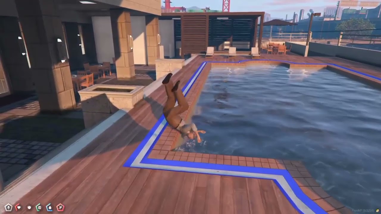 Come down to the pool (James Randal BTS) | GTA Chase RP