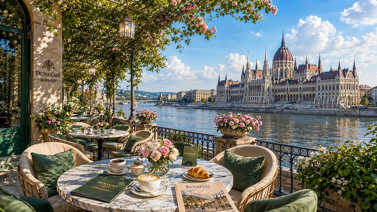 Fresh Summer Jazz in Budapest ☕ Parliament Caf&eacute; Ambience & Relaxing Jazz Music for Study & Work