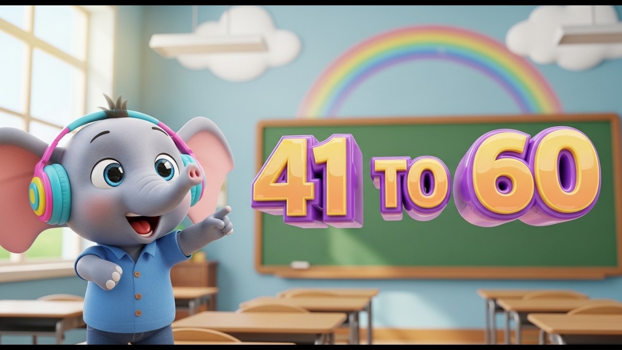 How to Count 41-60 🔢 | Fun Number Learning for Toddlers | ABC Poko Kids TV