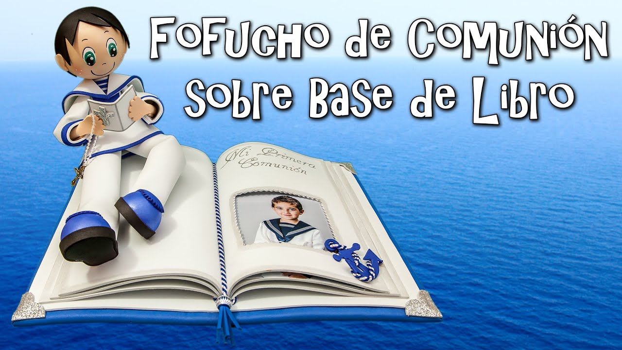 FOFUCHO DE COMUNIÓN SOBRE BASE DE LIBRO - GOMA EVA