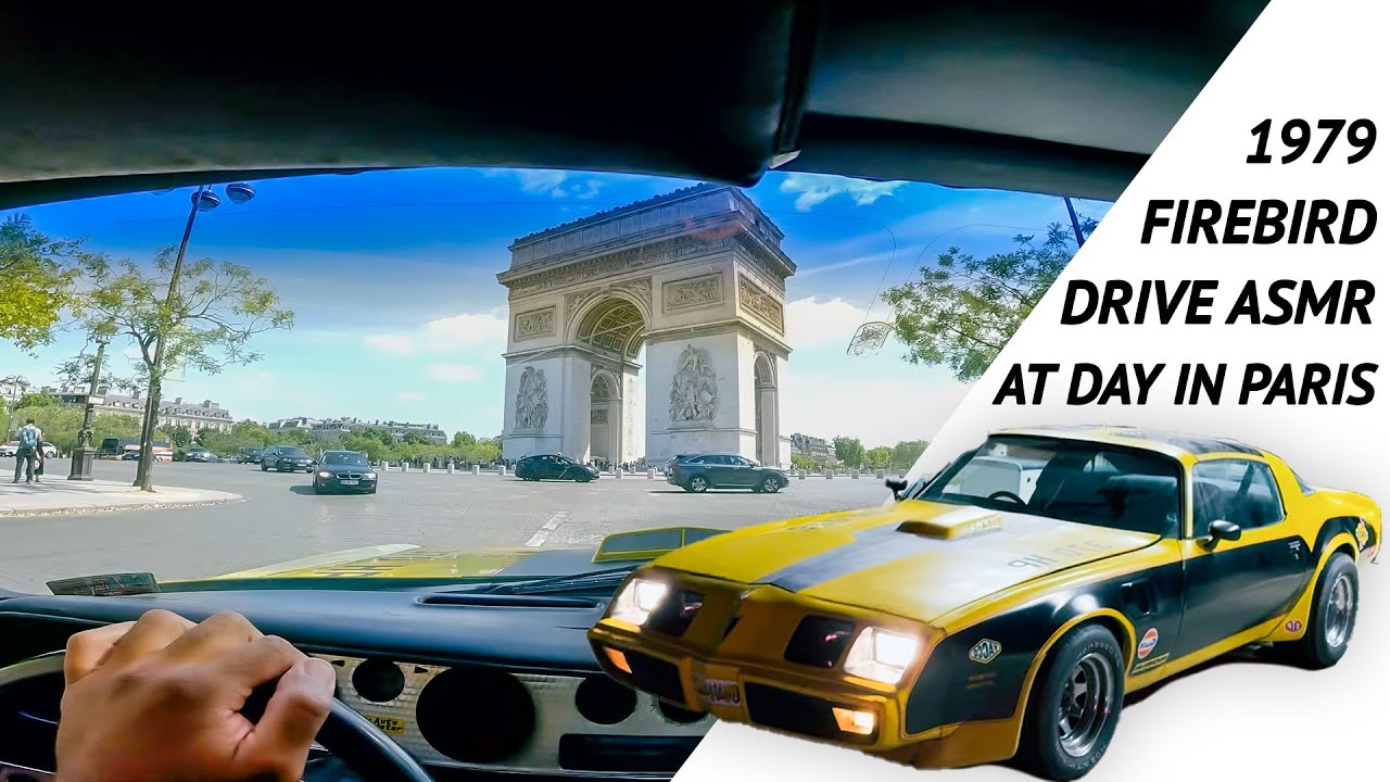 ASMR Driving in Paris - V8 Pontiac Firebird 79' Straight X pipe