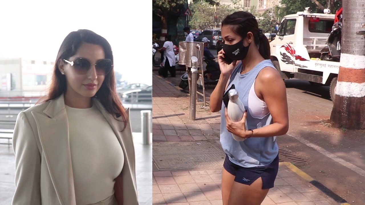 Nora Fatehi & Mallaika Arora khan  Goes Casual Way With No Makeup : Hd Video - Telly Films