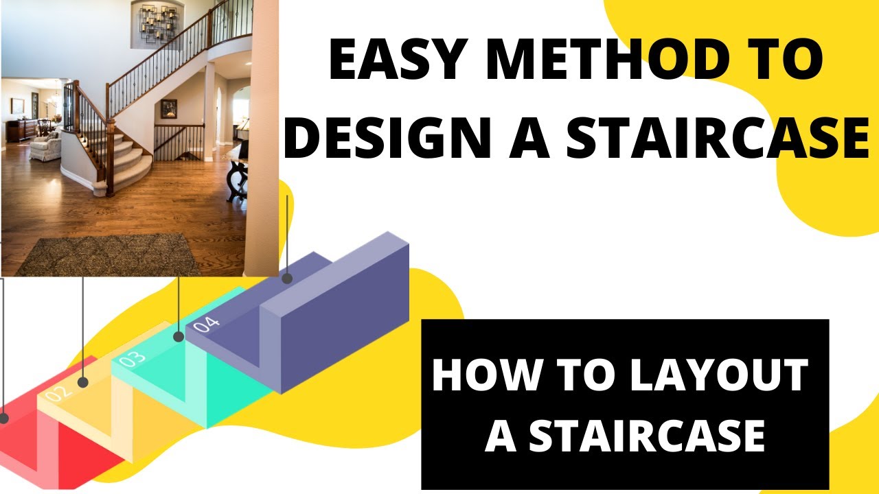 Staircase design || Dog legged staircase || Easy method to design a staircase || Staircase layout