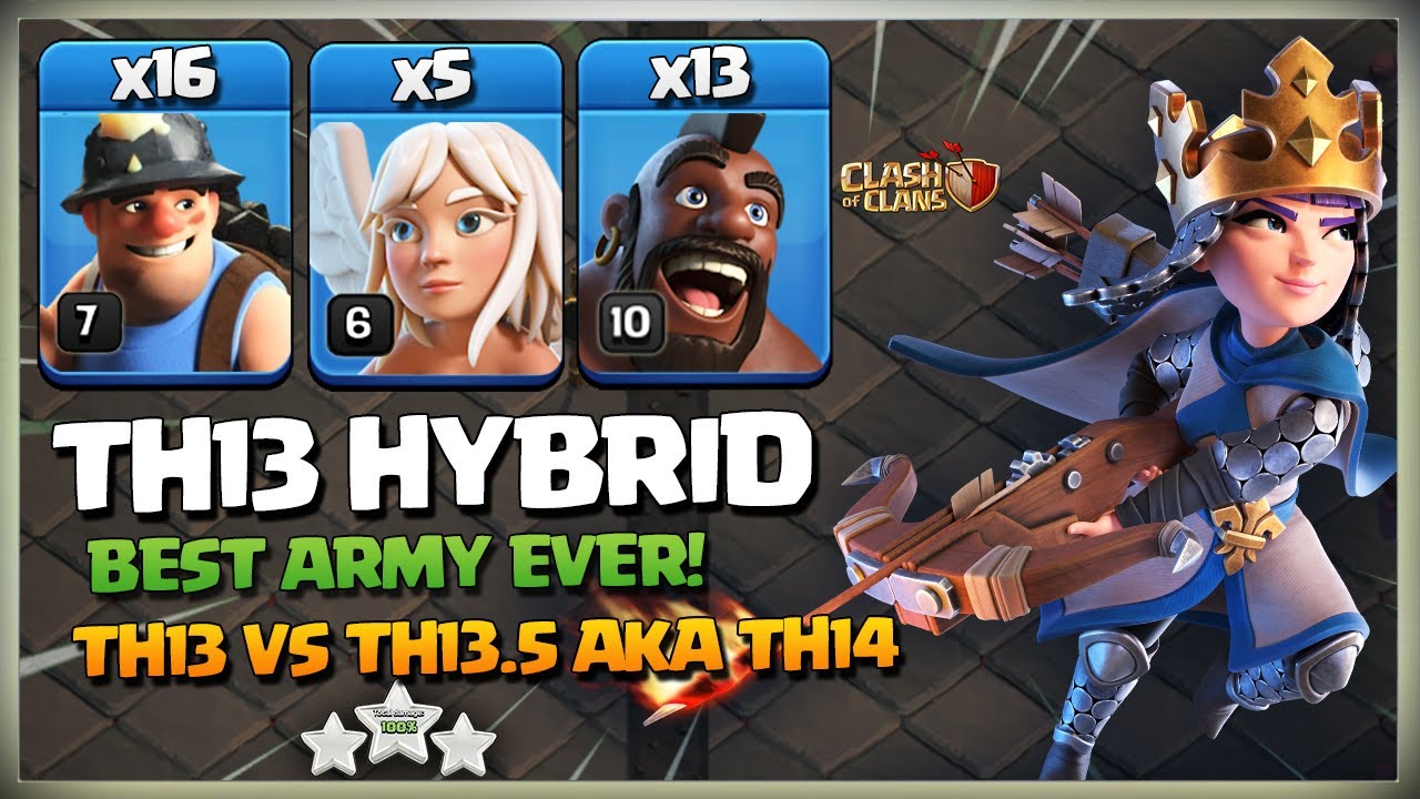 After Update! How To use TH13 Hybrid | Hog Miner Attack Strategy | Th 13 QC Hybrid Clash of Clans