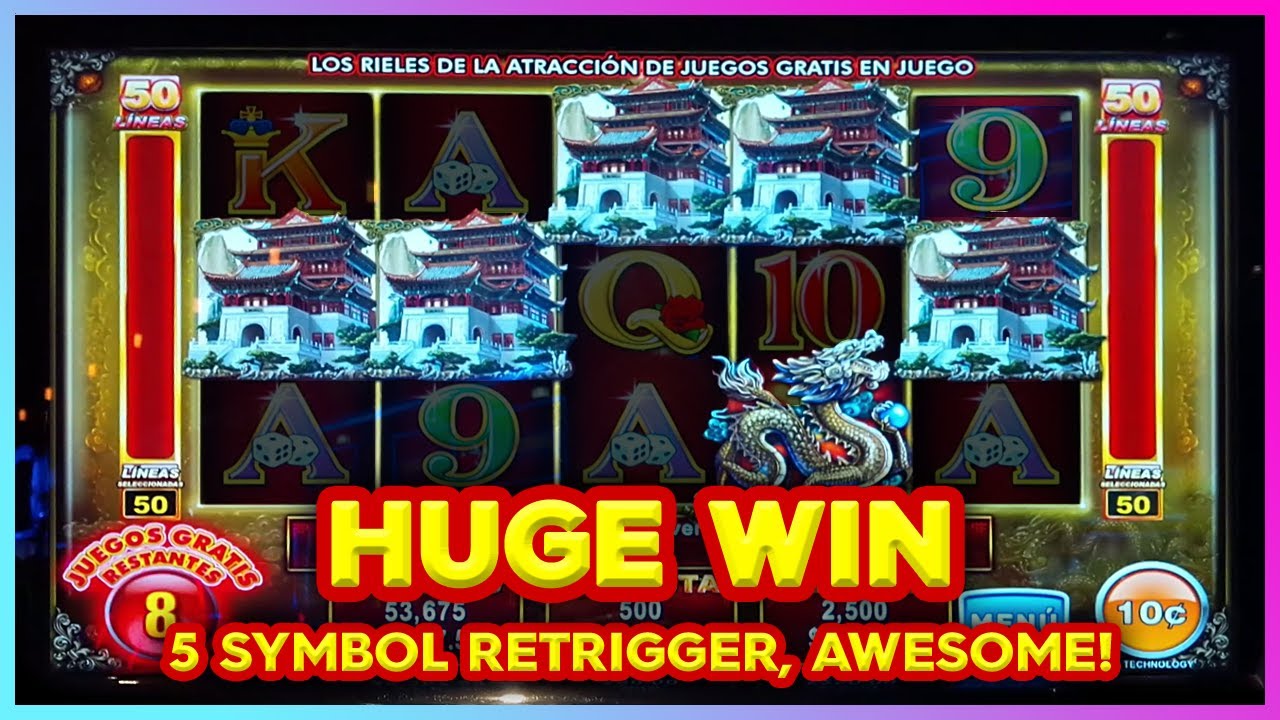 INSANE!! 5 Symbol RETRIGGER!! Huge WIN on Dragon Climber Slots!