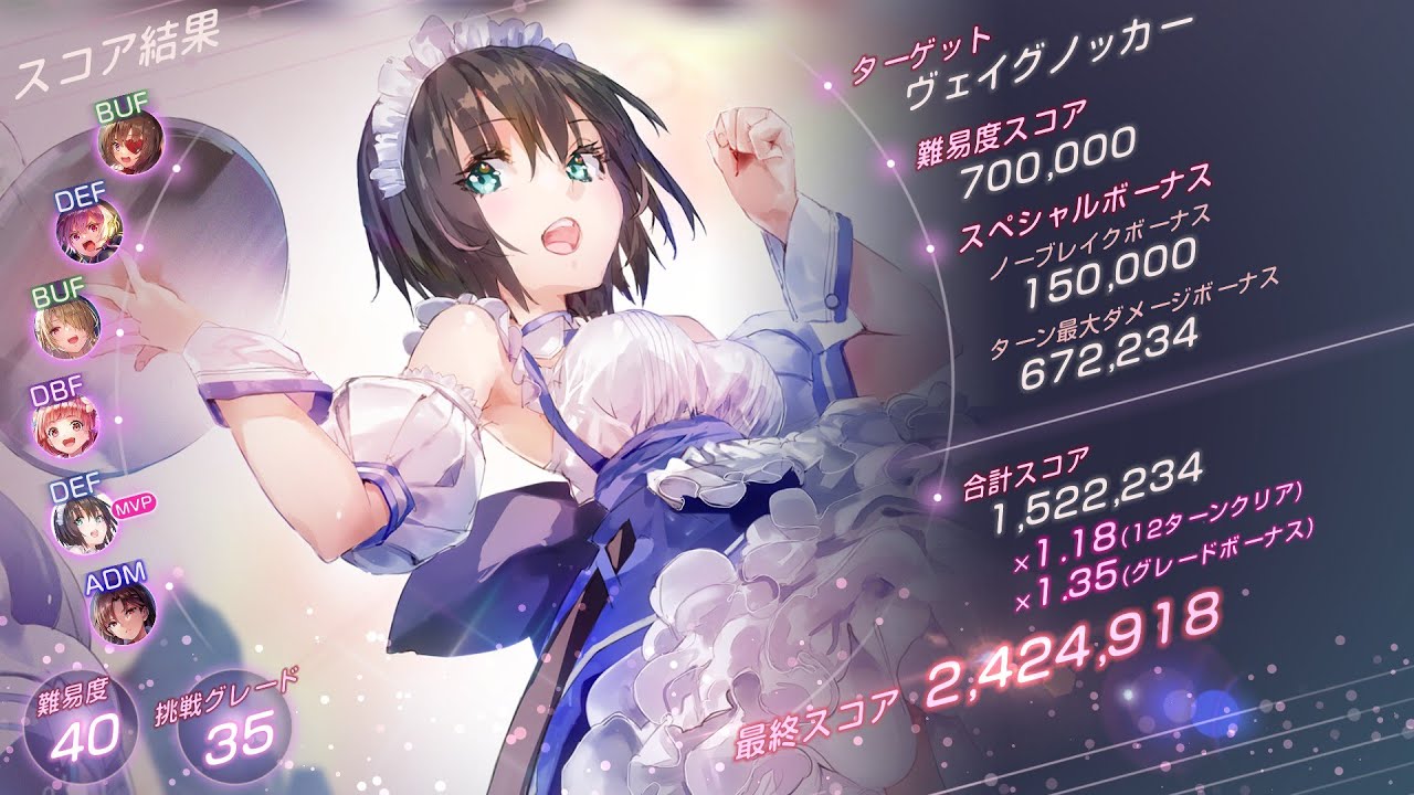 【ヘブバン】スコアタ80　無凸160相当パで240万