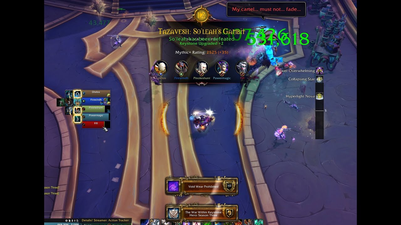 WoW TWW M+ Tazavesh Gambit +12 S3 Shaman Healer POV
