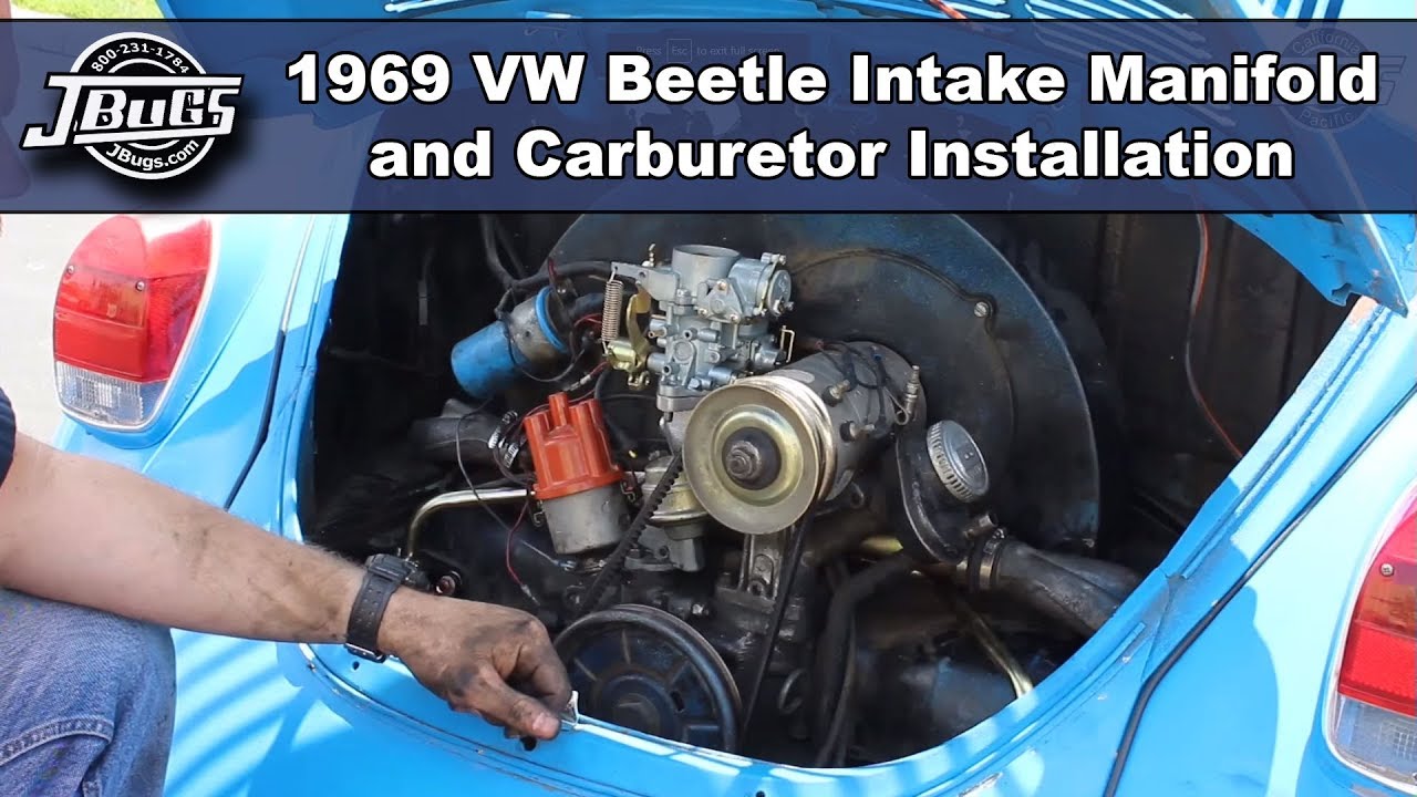 JBugs - 1969 VW Beetle - Intake Manifold & Carburetor Installation
